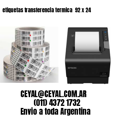 etiquetas transferencia termica  92 x 24