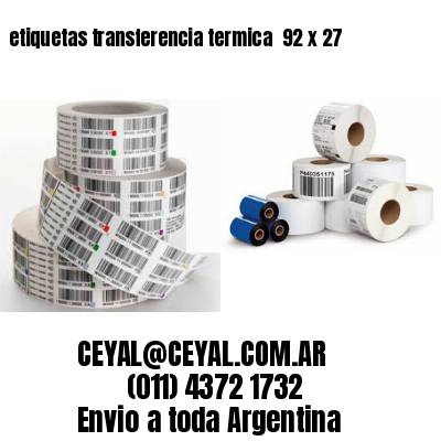 etiquetas transferencia termica  92 x 27
