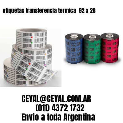 etiquetas transferencia termica  92 x 28