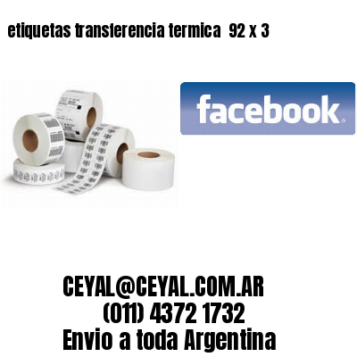 etiquetas transferencia termica  92 x 3