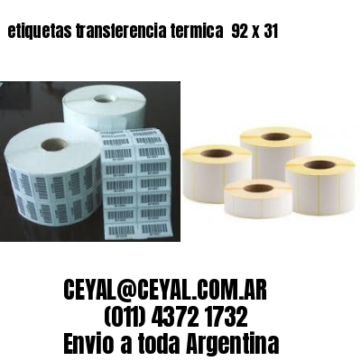 etiquetas transferencia termica  92 x 31