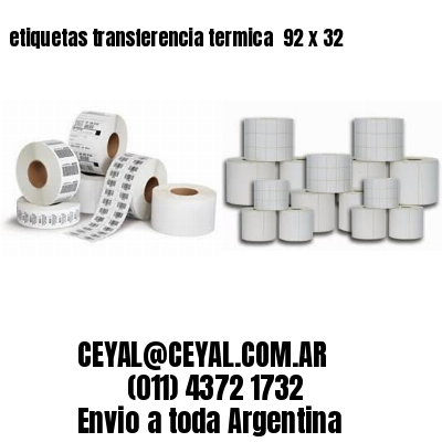 etiquetas transferencia termica  92 x 32