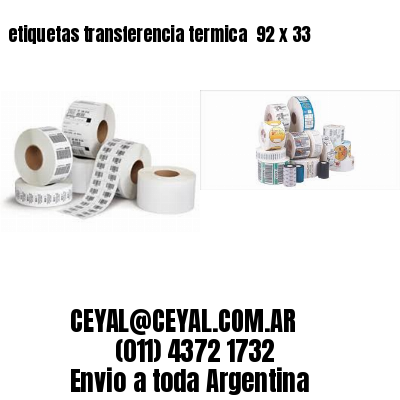 etiquetas transferencia termica  92 x 33