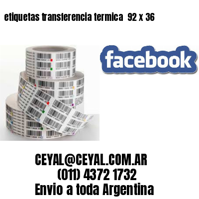 etiquetas transferencia termica  92 x 36