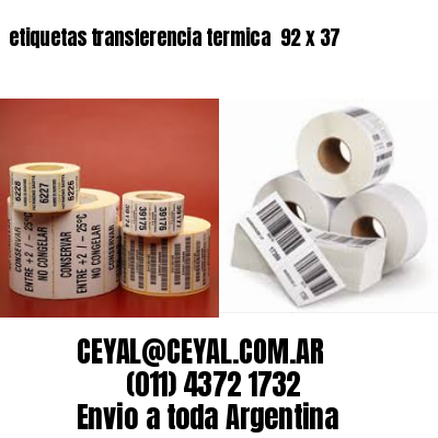 etiquetas transferencia termica  92 x 37