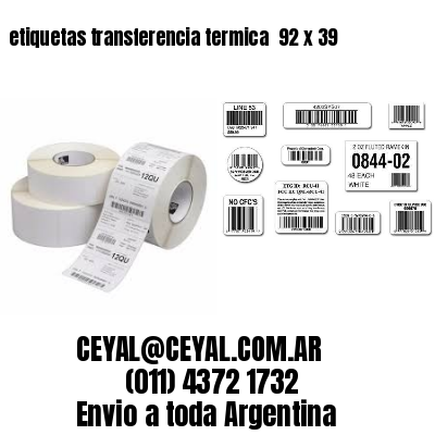 etiquetas transferencia termica  92 x 39
