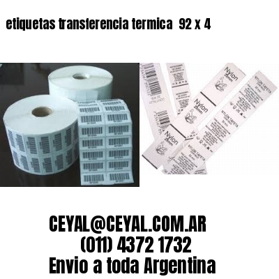 etiquetas transferencia termica  92 x 4