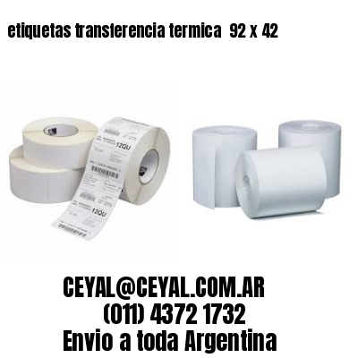 etiquetas transferencia termica  92 x 42