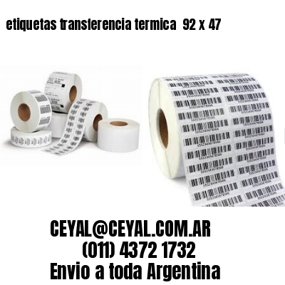 etiquetas transferencia termica  92 x 47