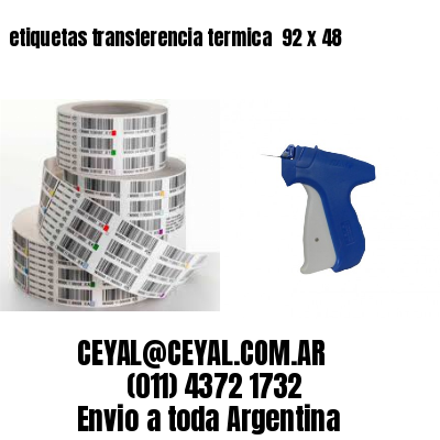 etiquetas transferencia termica  92 x 48