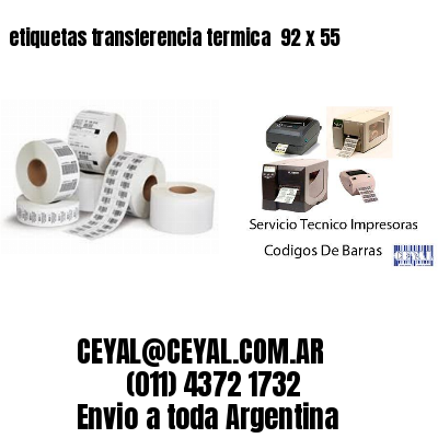 etiquetas transferencia termica  92 x 55