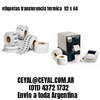 etiquetas transferencia termica  92 x 64