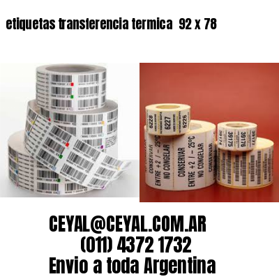 etiquetas transferencia termica  92 x 78