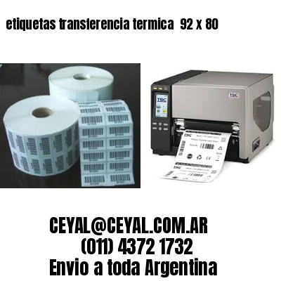 etiquetas transferencia termica  92 x 80
