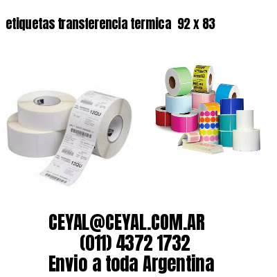 etiquetas transferencia termica  92 x 83