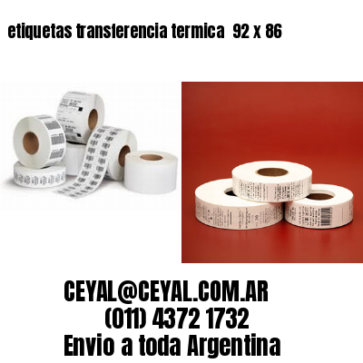 etiquetas transferencia termica  92 x 86