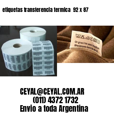 etiquetas transferencia termica  92 x 87