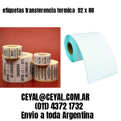 etiquetas transferencia termica  92 x 88