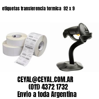 etiquetas transferencia termica  92 x 9