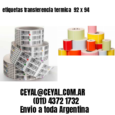 etiquetas transferencia termica  92 x 94