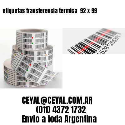 etiquetas transferencia termica  92 x 99