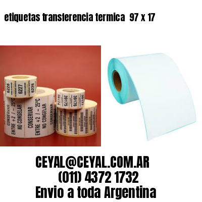 etiquetas transferencia termica  97 x 17