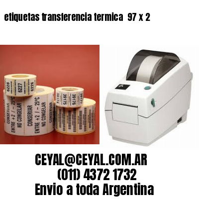 etiquetas transferencia termica  97 x 2