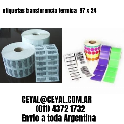 etiquetas transferencia termica  97 x 24