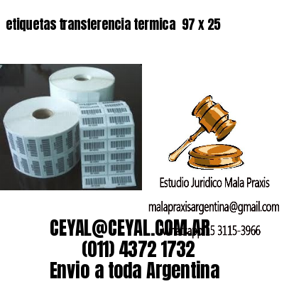 etiquetas transferencia termica  97 x 25