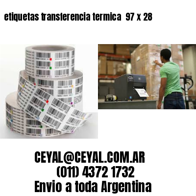 etiquetas transferencia termica  97 x 28