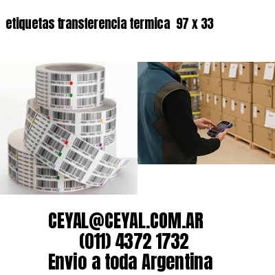 etiquetas transferencia termica  97 x 33