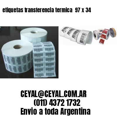 etiquetas transferencia termica  97 x 34