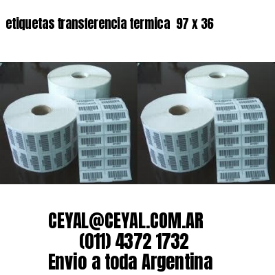 etiquetas transferencia termica  97 x 36