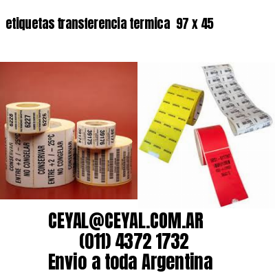 etiquetas transferencia termica  97 x 45