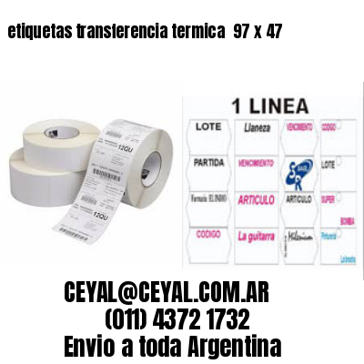 etiquetas transferencia termica  97 x 47