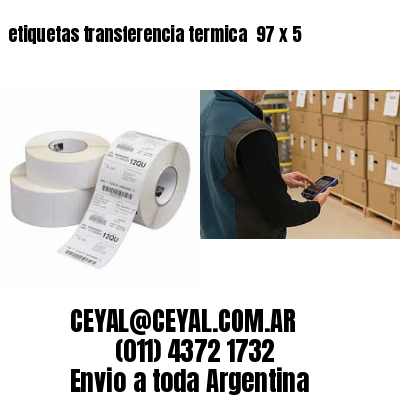 etiquetas transferencia termica  97 x 5
