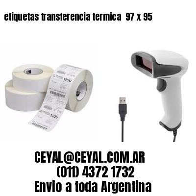 etiquetas transferencia termica  97 x 95