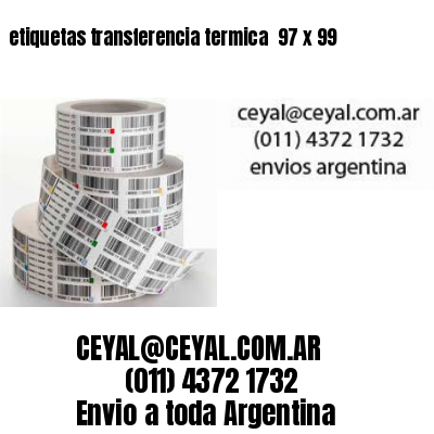 etiquetas transferencia termica  97 x 99