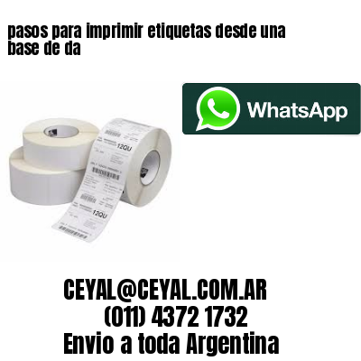 pasos para imprimir etiquetas desde una base de da