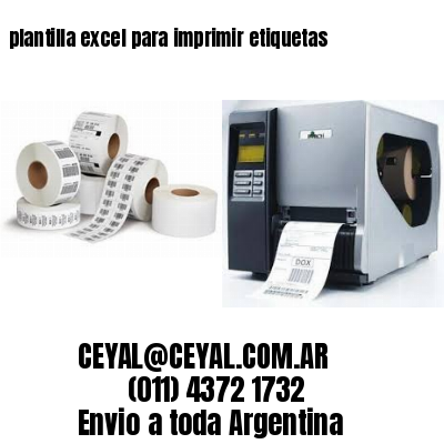 plantilla excel para imprimir etiquetas