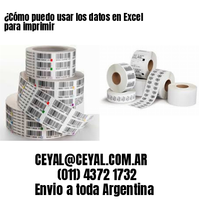 ¿Cómo puedo usar los datos en Excel para imprimir