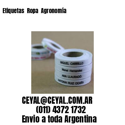 Etiquetas  Ropa  Agronomía
