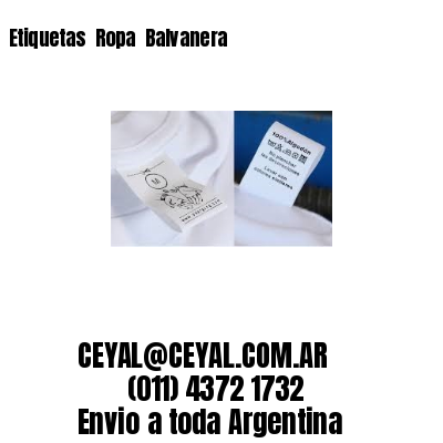 Etiquetas  Ropa  Balvanera