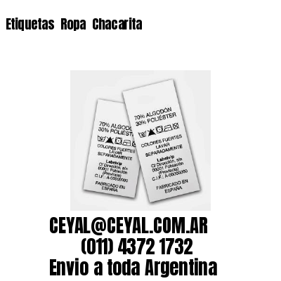 Etiquetas  Ropa  Chacarita