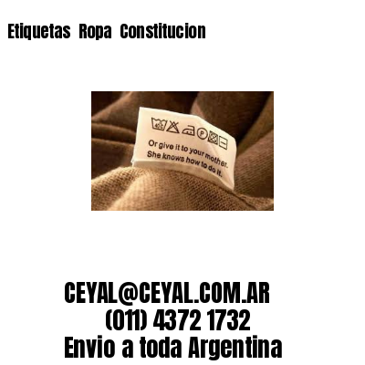 Etiquetas  Ropa  Constitucion