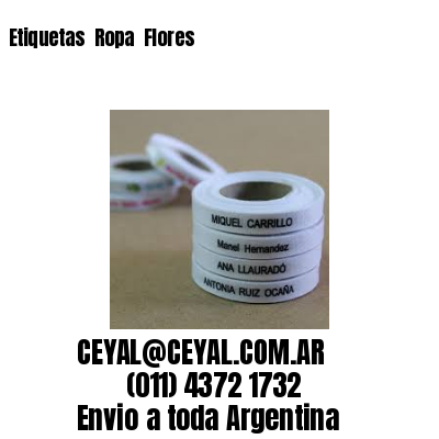 Etiquetas  Ropa  Flores
