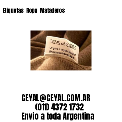 Etiquetas  Ropa  Mataderos