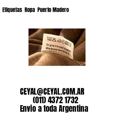 Etiquetas  Ropa  Puerto Madero