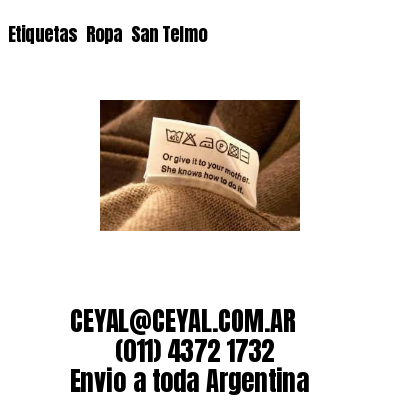 Etiquetas  Ropa  San Telmo