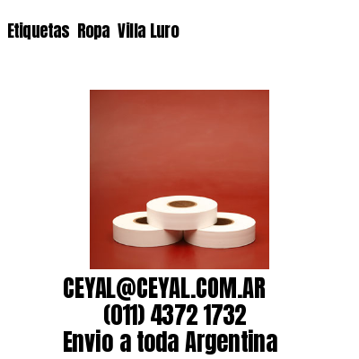 Etiquetas  Ropa  Villa Luro